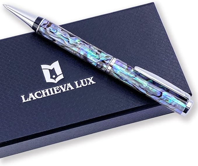 LACHIEVA 高級ハンドメイド 貝殻 アワビボールペン ドイツ製 P900Mリフィル